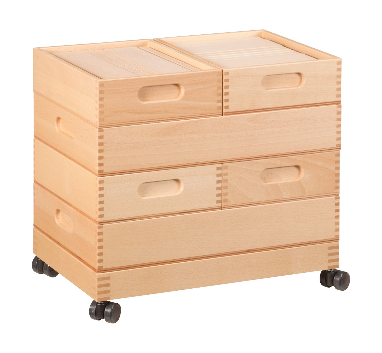 Houten bouwblokken in opbergkist | 115-delig