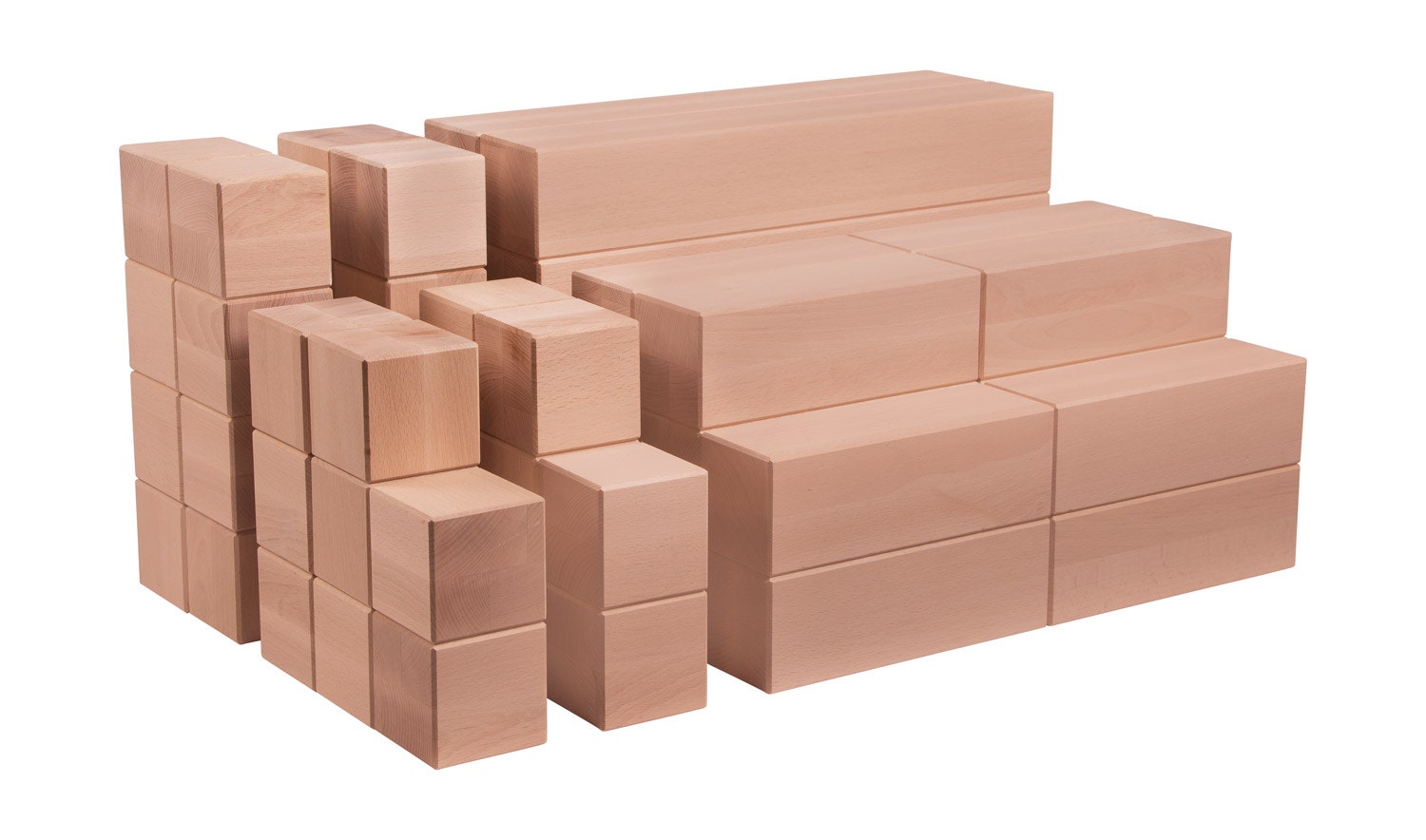 Houten bouwblokken XL | Uhl | Set 2 (56 stuks)