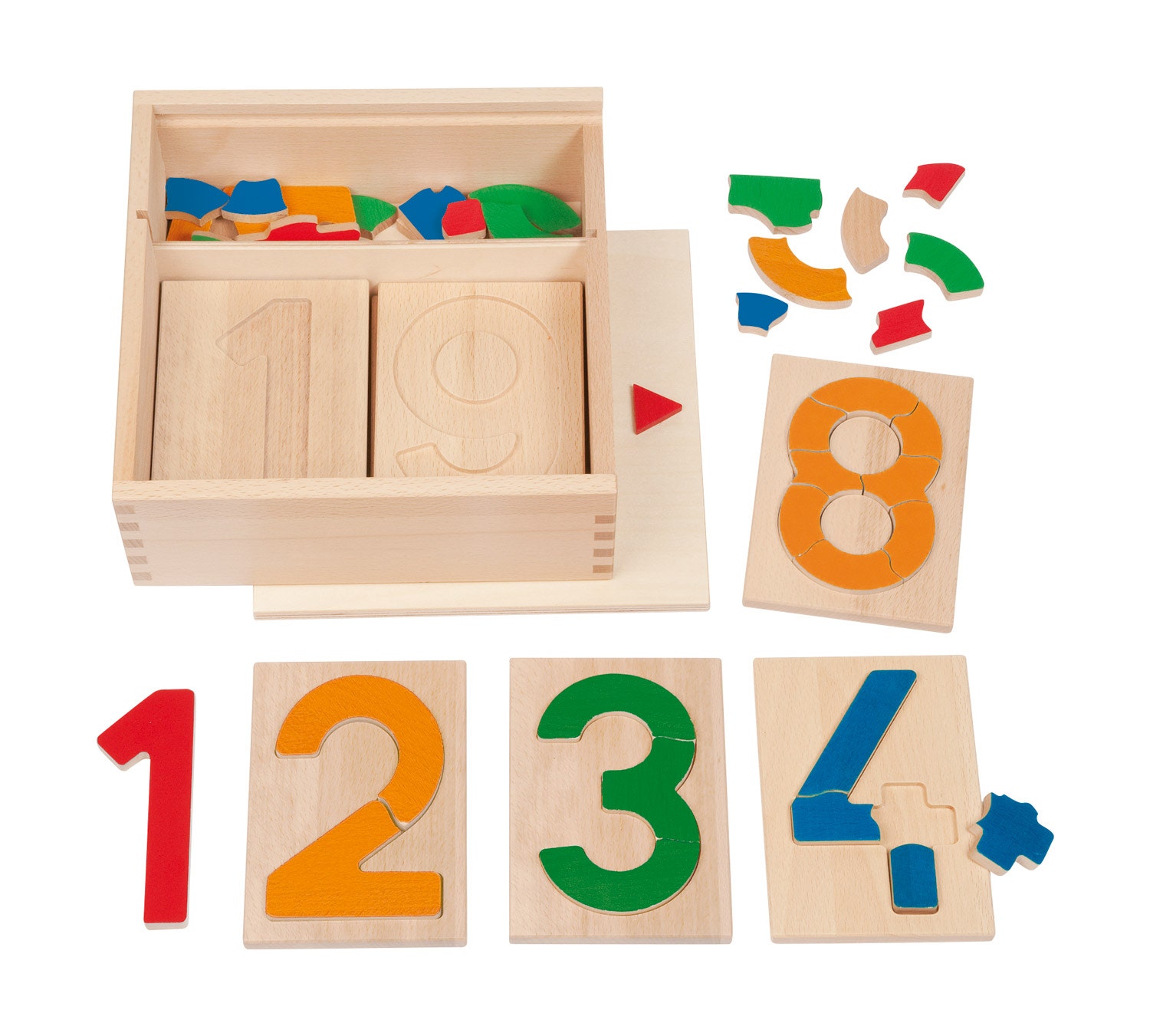 Houten cijferpuzzel 0 - 9