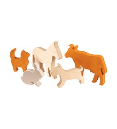 Houten dieren speelfiguren | Huisdieren