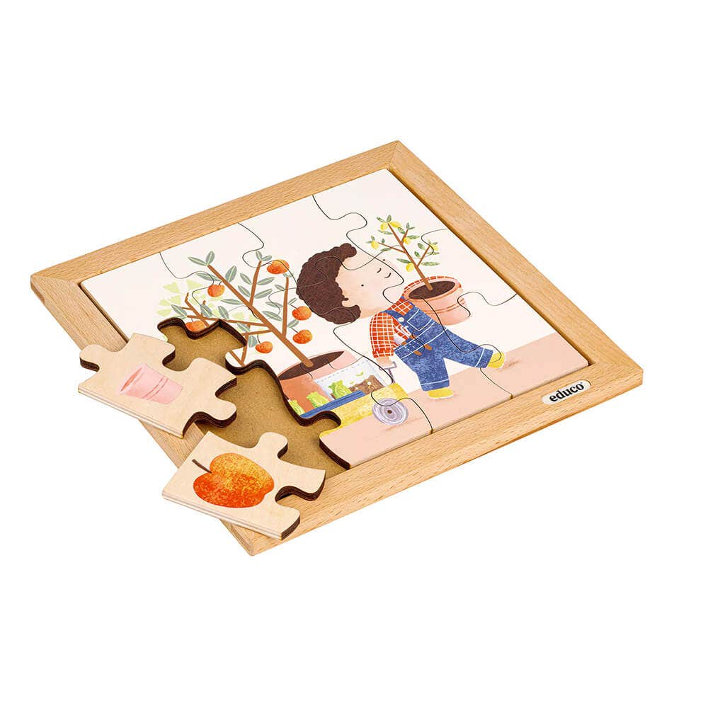 Dubbelzijdige puzzel | Educo | De tuin