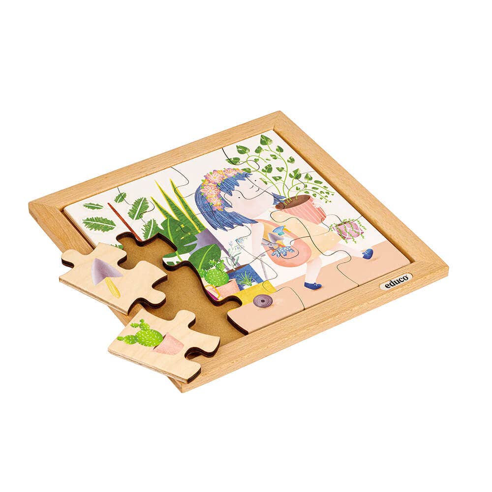 Dubbelzijdige puzzel | Educo | Kamerplanten