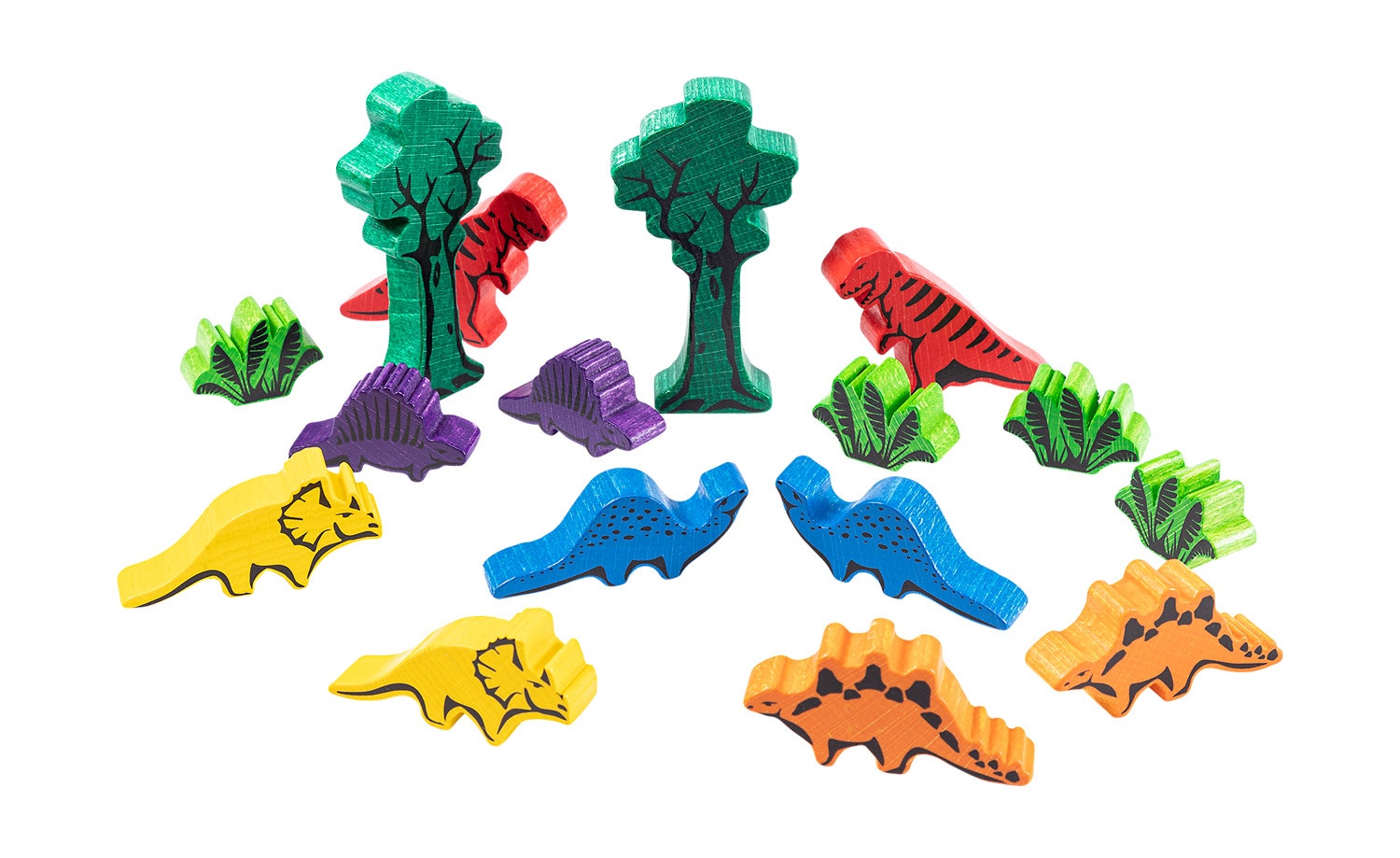 Houten figuren | Dinosaurussen | 16-delig