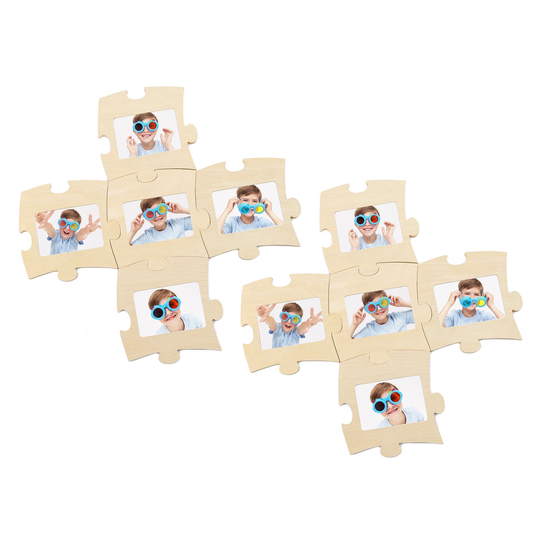 Houten fotolijst puzzel | 18 x 18 cm (10 stuks)
