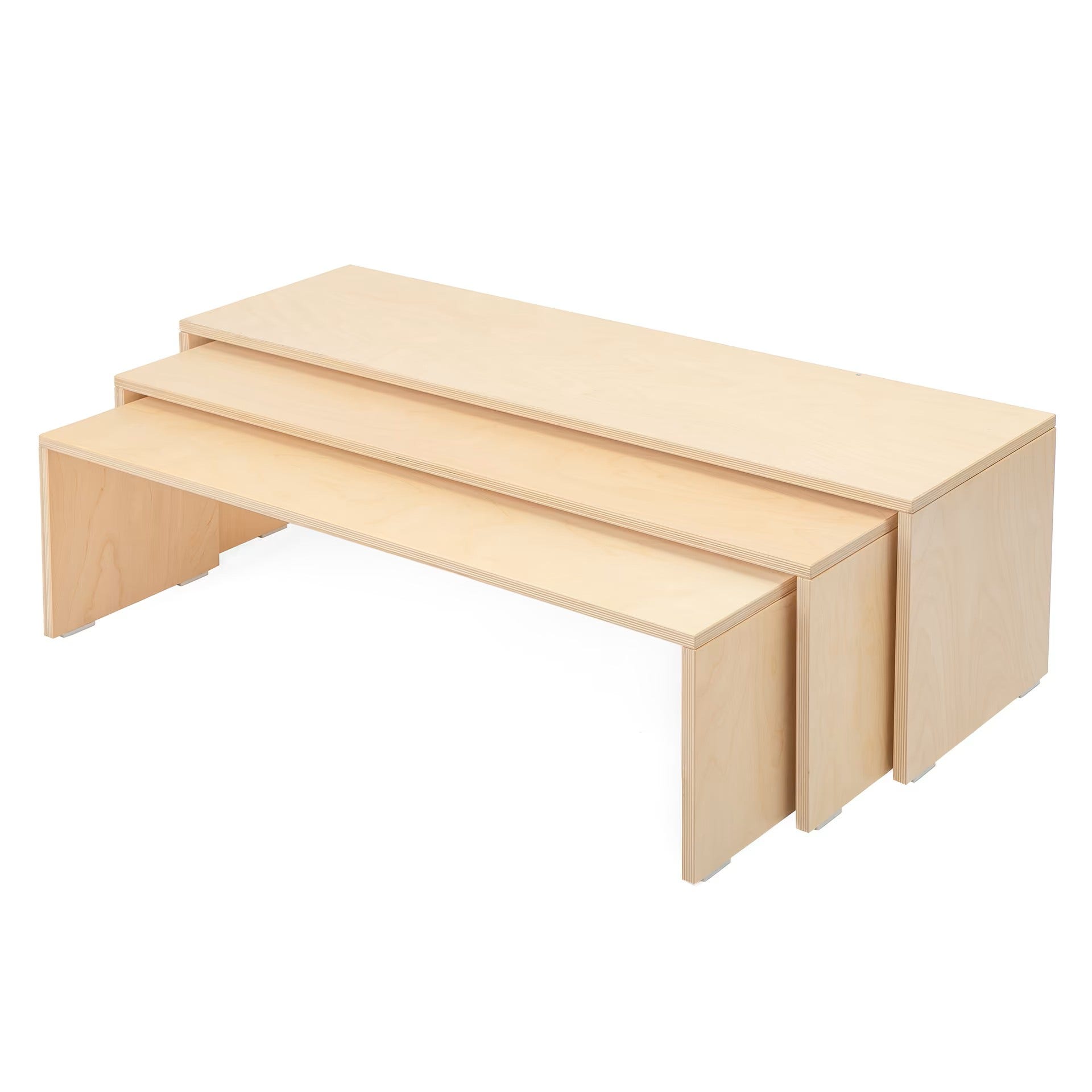 Houten kinderbanken | Stapelbaar | Set van 3