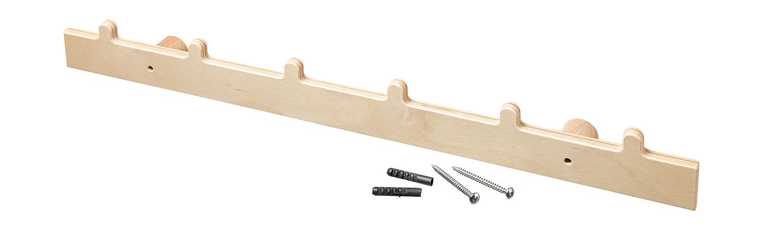 Houten kinderkapstok zonder scherpe haken | 60 cm