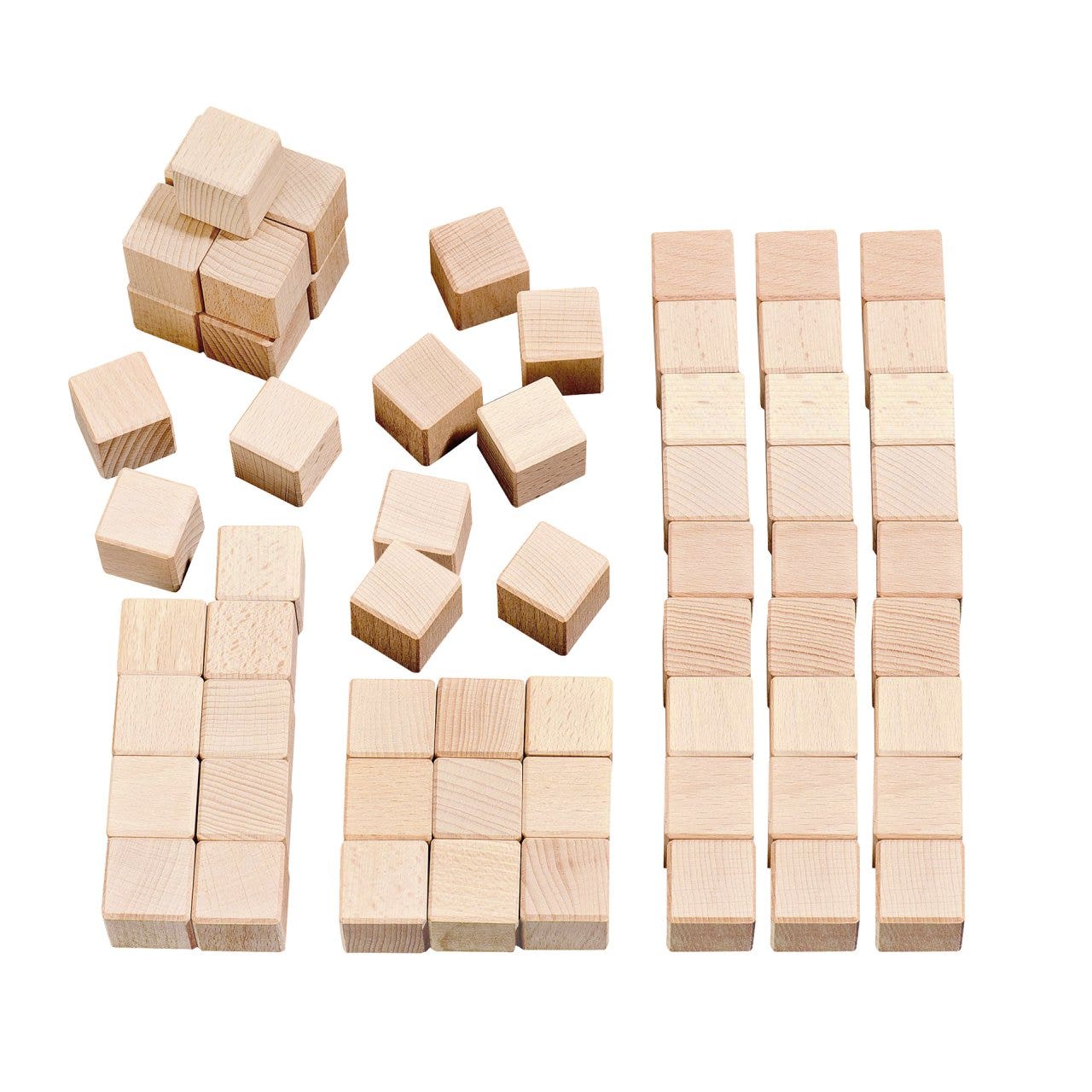 Houten kubussen met afgeronde hoekjes | 3 x 3 cm (64 st.)