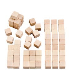 Houten kubussen met afgeronde hoekjes | 3 x 3 cm (64 st.)