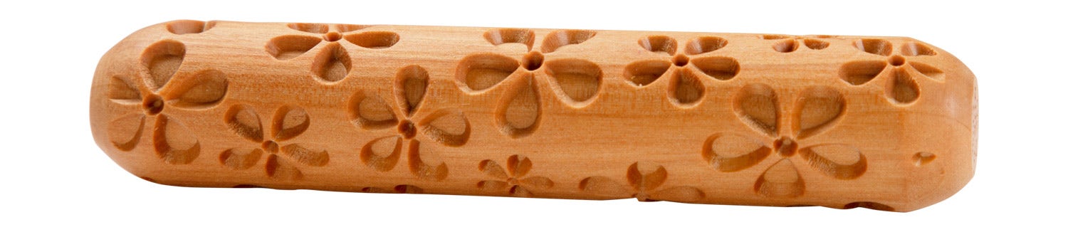 Houten patroonroller | Bloemen
