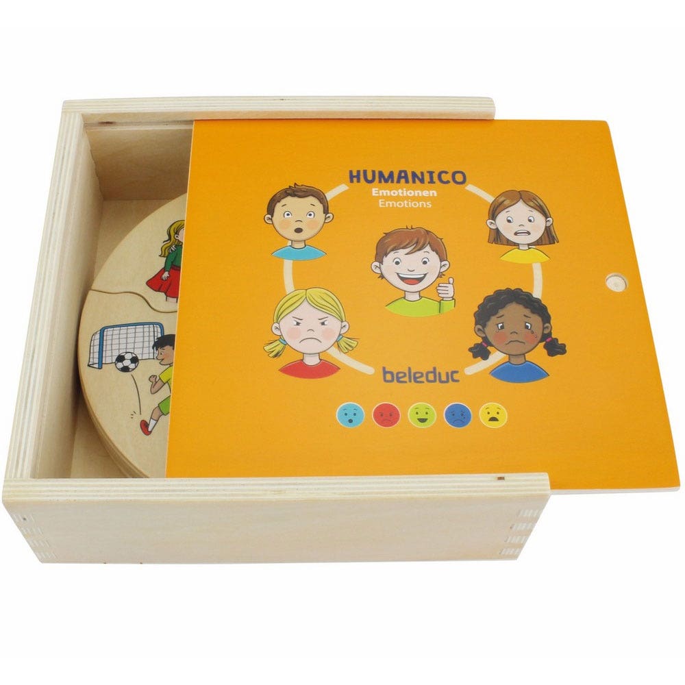 Houten puzzels | Emoties | 5 stuks