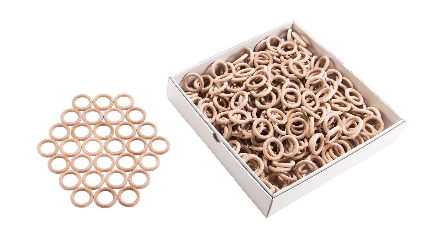 Houten ringetjes | Ø 5,5 cm (350 stuks)