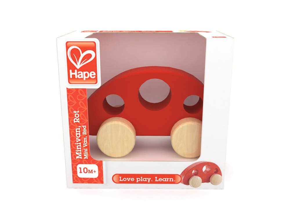 Houten Speelgoed | Mini Bus - Rood