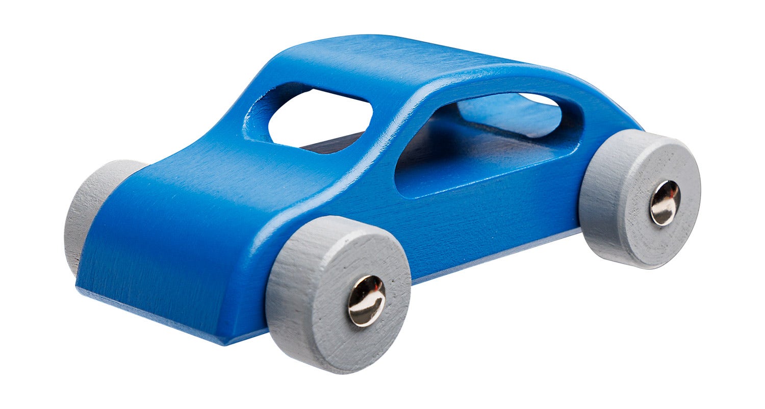 Houten speelgoedauto | Sportwagen | Blauw
