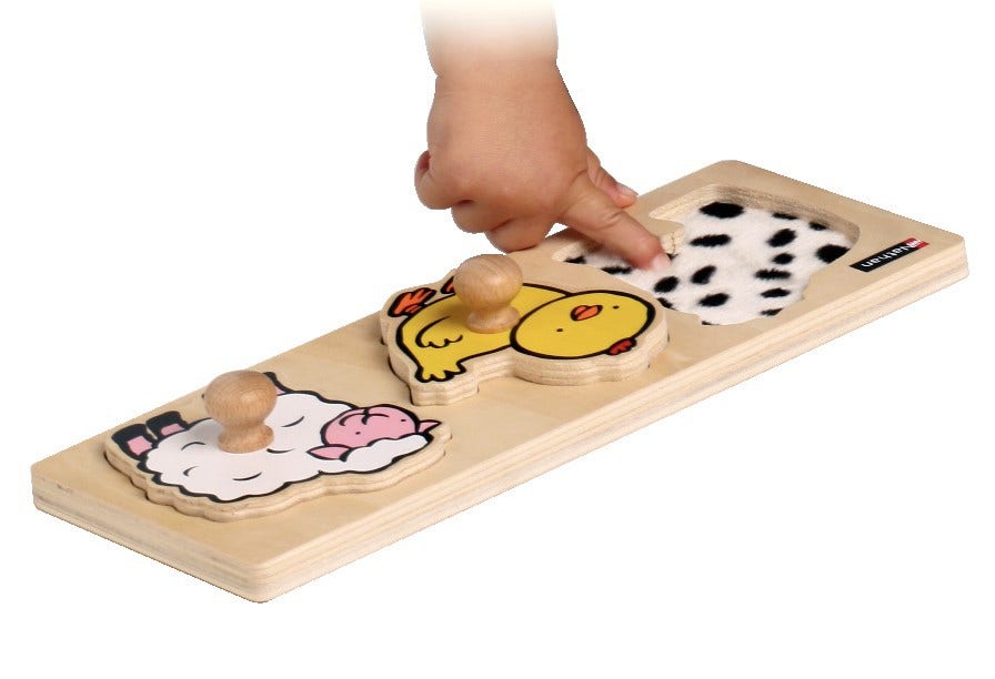 Houten inlegpuzzel boerderijdieren