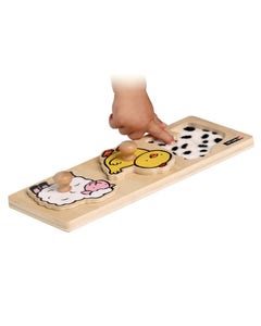 Houten inlegpuzzel boerderijdieren