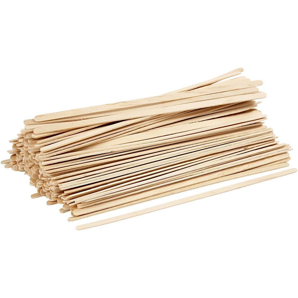 IJslollystokjes - Berkenhout - Lengte 19 cm - Breedte 6 mm - 200 stuks