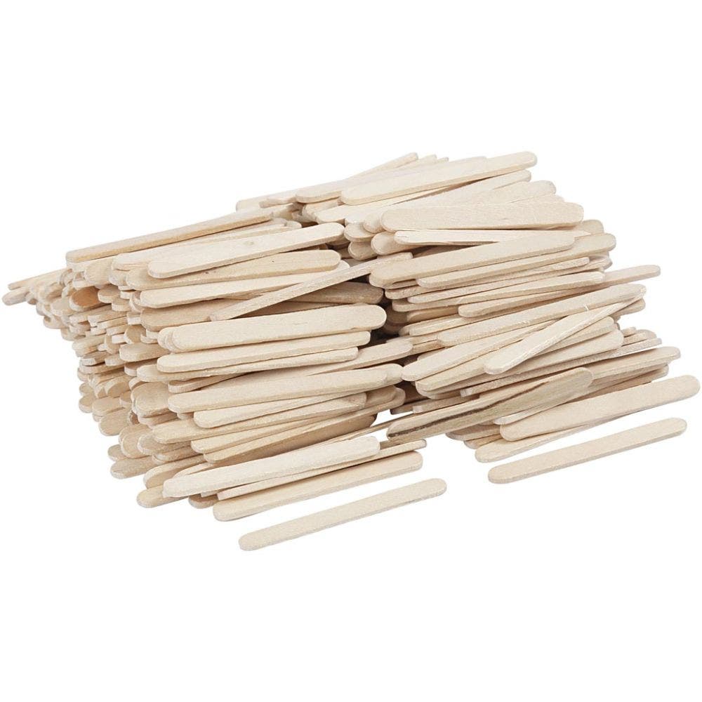 IJslollystokjes - Berkenhout - Lengte 5,5 cm - Breedte 6 mm - 400 stuks