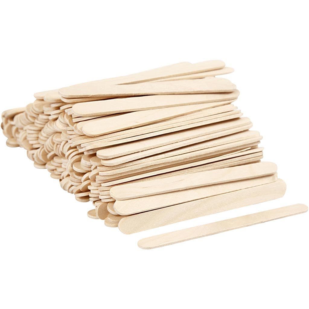 IJslollystokjes - Berkenhout - Lengte 11,5 cm - Breedte 10 mm - 200 stuks