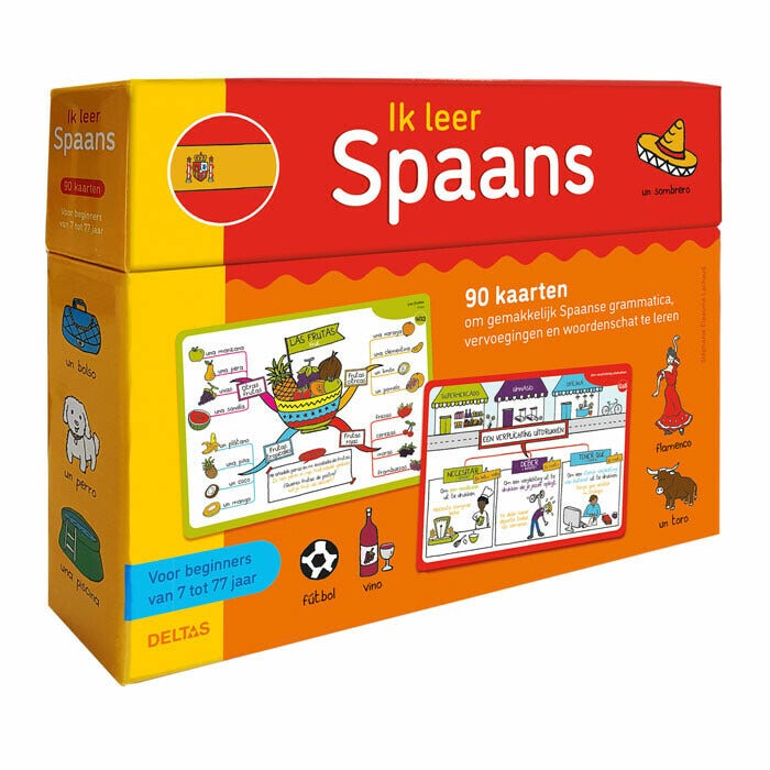 Ik leer Spaans - Mindmaps - 90 kaarten om Spaanse grammatica, vervoegingen en woordenschat te leren