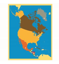 Inlegkaart Noord-Amerika