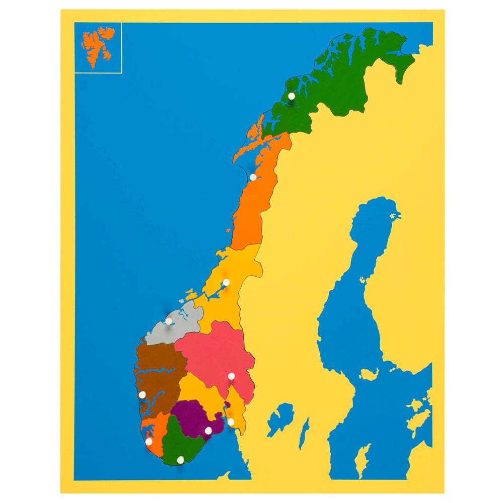 Inlegkaart Noorwegen