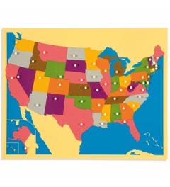 Inlegkaart Verenigde Staten van Amerika | Montessori