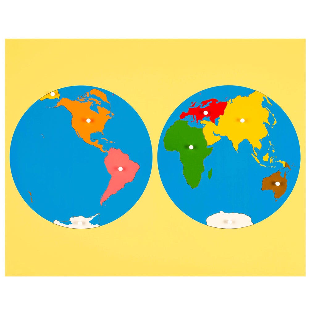 Inlegkaart werelddelen