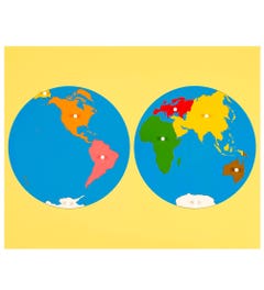 Inlegkaart werelddelen