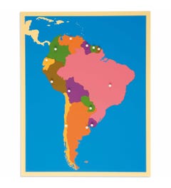 Inlegkaart Zuid-Amerika