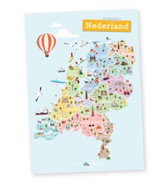Poster wereldoriëntatie Nederland - Lesmaatje