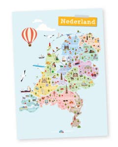 Poster wereldoriëntatie Nederland - Lesmaatje