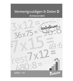 Kerndoeltrainer Vermenigvuldigen & Delen D antwoorden