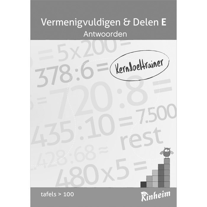 Kerndoeltrainer Vermenigvuldigen & Delen E antwoorden