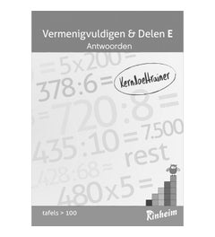 Kerndoeltrainer Vermenigvuldigen & Delen E antwoorden