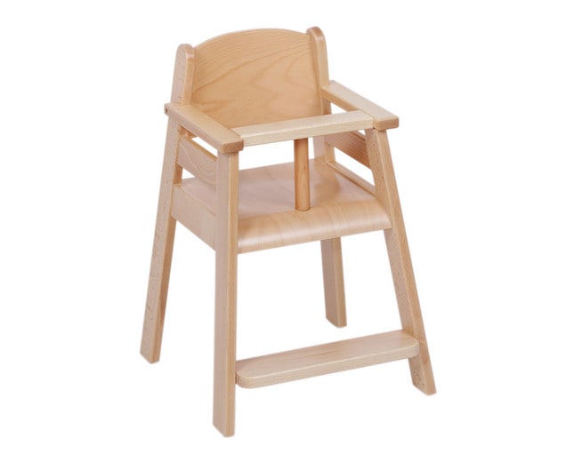 KDV Houten Hoge Kinderstoel - 38cm