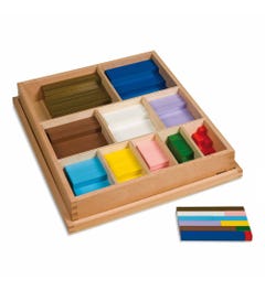 Kist met houten rekenstaafjes