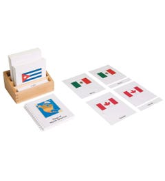 Kistje met de vlaggen van Noord-Amerika