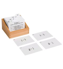 Kistje met opdrachten voor breukenmateriaal