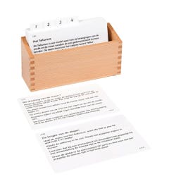 Kistje met opdrachten voor tellurium