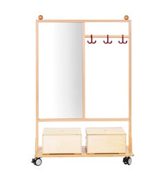 Kledingrek met spiegel | Verrijdbaar