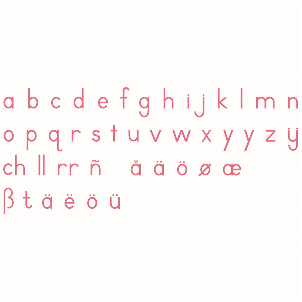 Kleine letters: blokschrift