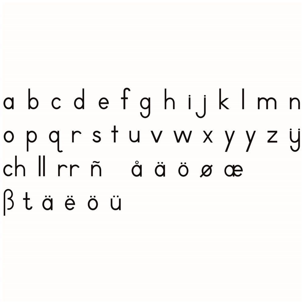 Kleine letters: blokschrift