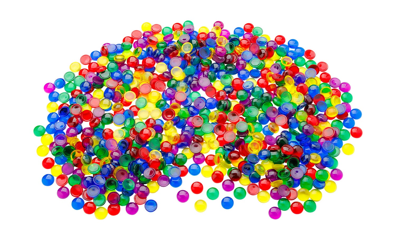 Kleine mozaïekstenen in 5 kleuren | Transparant | 650 stuks