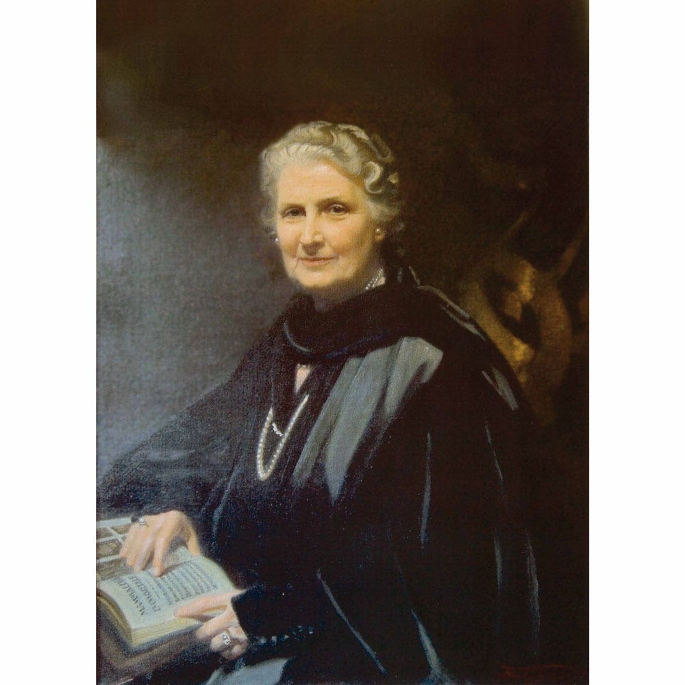 Kleurenfoto Maria Montessori