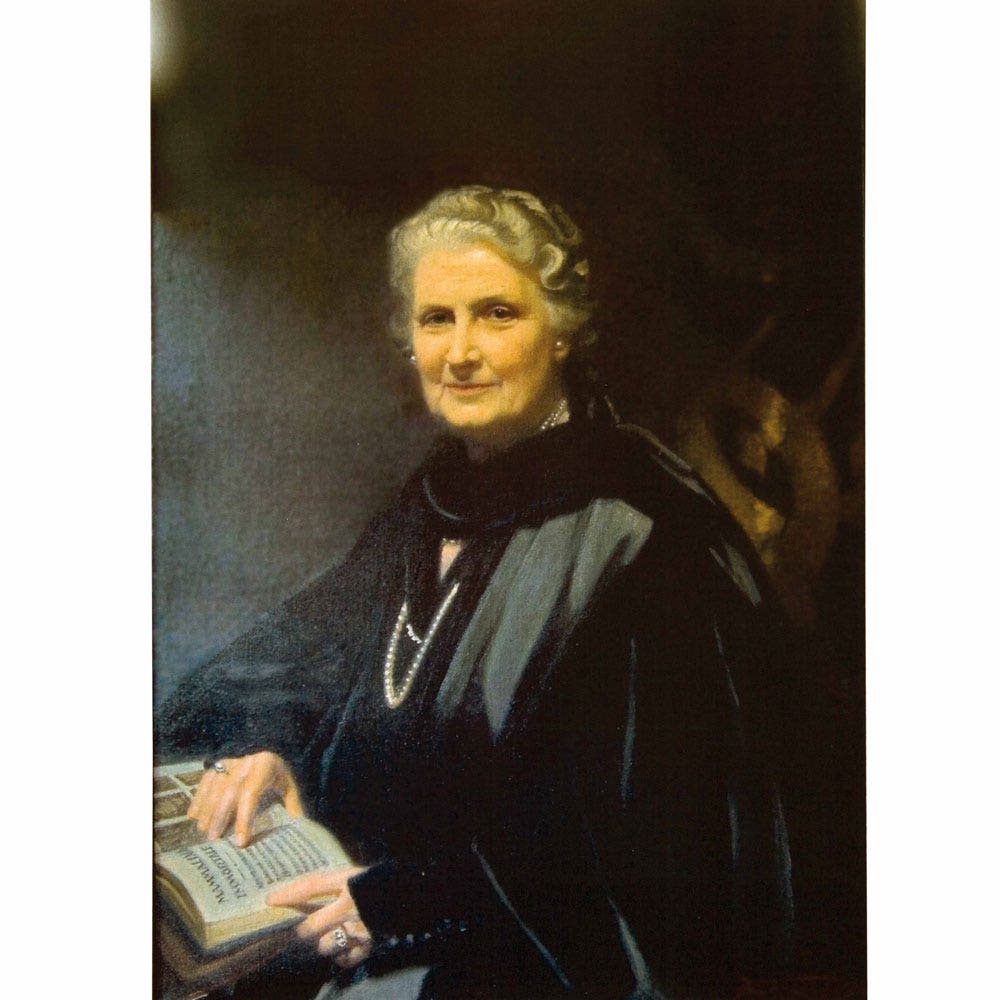 Kleurenfoto Maria Montessori