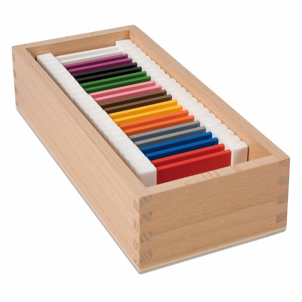 Kleurspoelen: Kistje met 11 paren