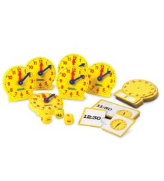 Klokkijken - Klassenset (6-delig - extra materialen - 12-uurs)