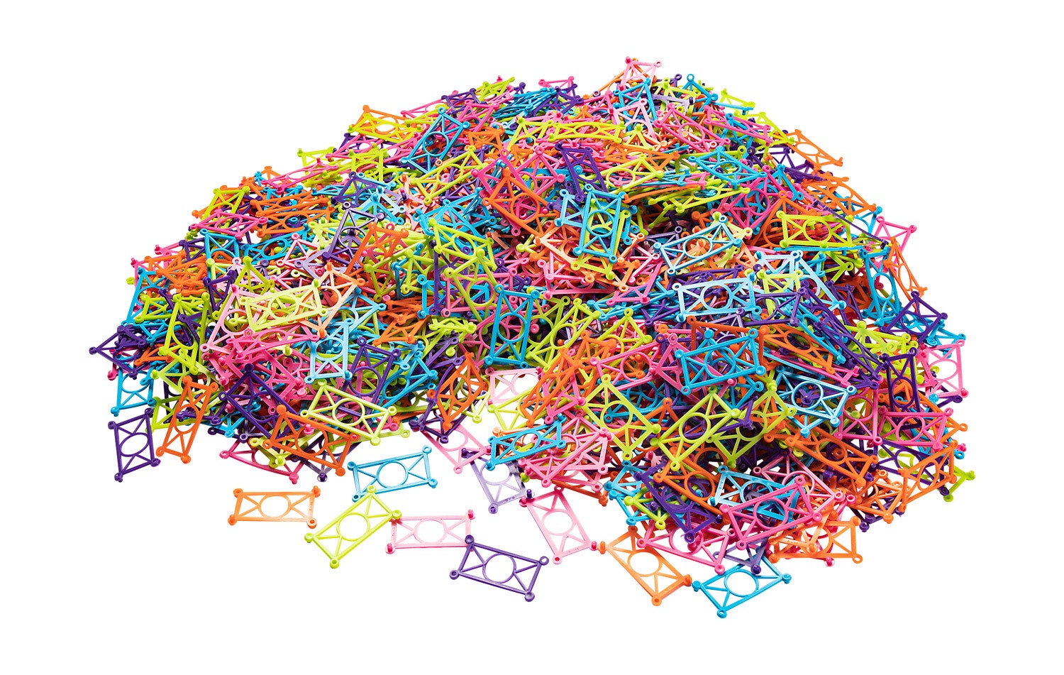 Knüpferli knoopelementen | Mix kleuren | ca. 1000 stuks