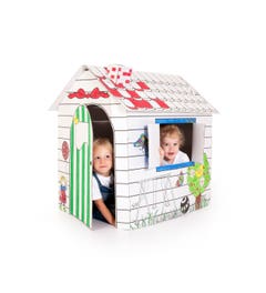 Knutsel speelhuis van karton | 87 x 90 x 62 cm
