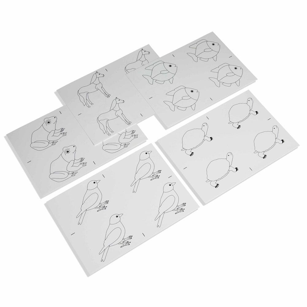 Kopieerkaarten voor dierenpuzzels